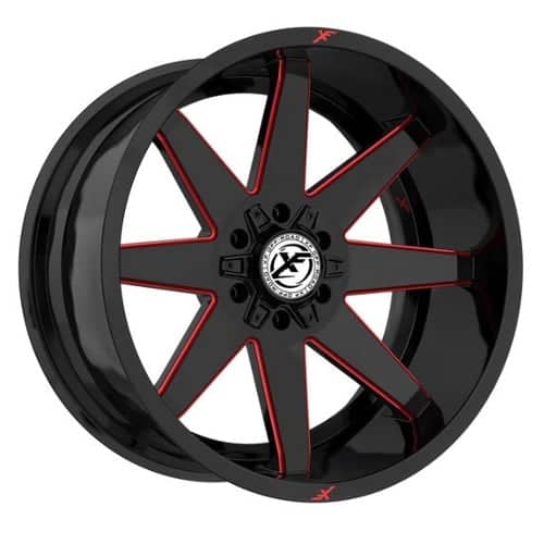 XF Off-Road XF-236 20x10 6x135/6x139.7 -24 ET 106.4 CB Gloss Black Red Milled (XF23620106135139724GBMLR)