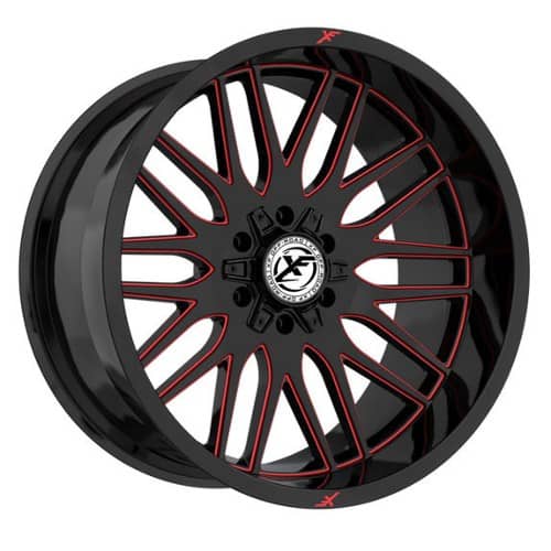 XF Off-Road XF-240 Gloss Black Red Milled (XF240209051271397+0GBMLR)
