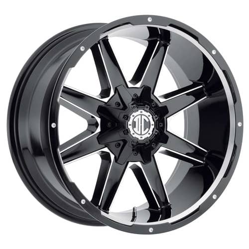 Xtreme NX-17 22x10 Blank 8 Lug -25 ET 130.8 CB Midnight Black / DC Face and Lip / GS Undercut Lip (NX17-2210ZL-25XBDG)