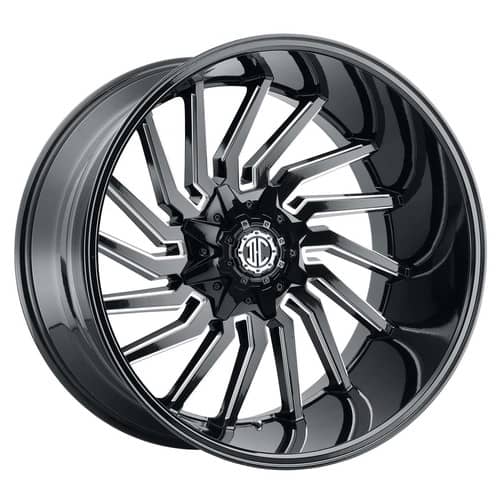 Xtreme NX-26 22x10 Blank 8 Lug -25 ET 130.8 CB Midnight Black / MG Milling (NX26-2210ZL-25XBX)