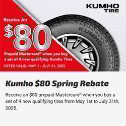 Kumho Tires Rebate