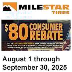 Milestar Tires Rebate