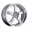 Beyern Rapp 19x9.5 5x120 25 ET 74.1 CB Silver W/Mirror Cut Lip (1995BYR255120S74)-1