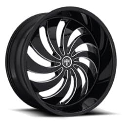 Dub Cojones (S242) 24x10 5x120.65/5x127 5 ET 78.1 CB Gloss Black & Milled