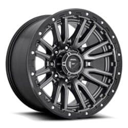 Fuel Rebel 8 D680 22x10 8x165.1 -18 ET 125.1 CB Matte Gunmetal Black Bead Ring