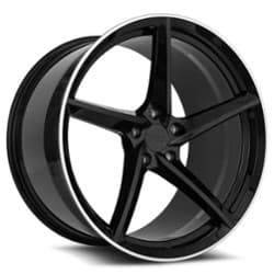 MRR Forged F25 Right 21x13 5x120 25 ET 66.9 CB Black Machined Lip