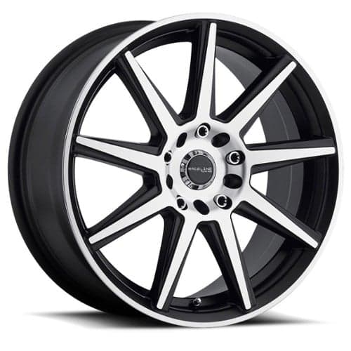 Raceline 144M Storm Black with Machined Face (144M-57082+40)