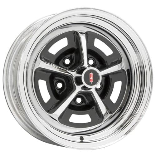Wheel Vintiques 52 Series Oldsmobile SSI Chrome/Gloss Black (52-463404)
