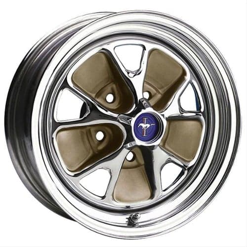 Wheel Vintiques 55 Series Ford Style Steel Chrome / Mocha (55-4512334)