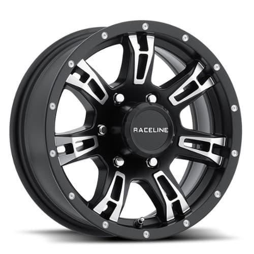 Raceline 840 Arsenal Trailer 16x6 8x165.1 0 ET 123.9 CB Black Machined (840-66080)