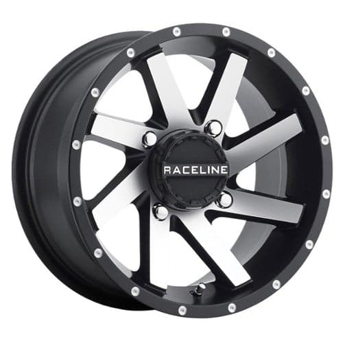 Raceline A82M Twist ATV/UTV Black with Machined Face (A82M-47037-52)
