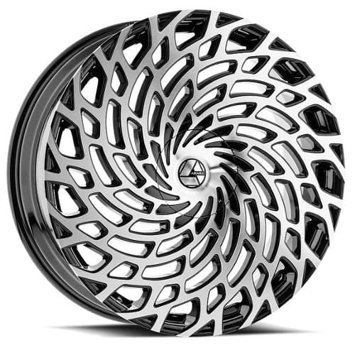 Azara AZA 523 20x8.5 5x110/5x114.3 35 ET 74.1 CB Gloss Black Machined (AZAC523208551101143+35BM)