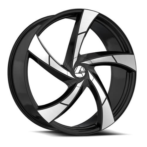 Azara AZA 524 22x8.5 5x114.3/5x120 38 ET 74.1 CB Gloss Black Machined (AZA524228551143120+38BM)
