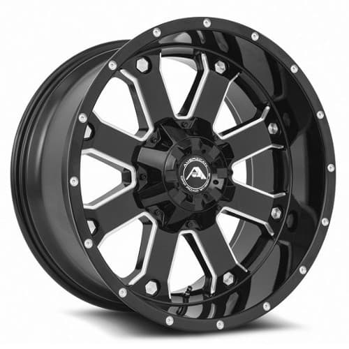American Off-Road A108 20x12 5x150 -44 ET 110.3 CB Black Milled Spoke (A10820A2xxx-44BMI-550)