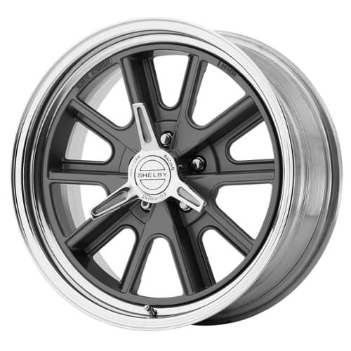 American Racing VN427 Shelby Cobra 18x9.5 Blank 5 Lug -43 to 26 ET 83.1 CB Gray Center Polished Barrel (VN427895XX)