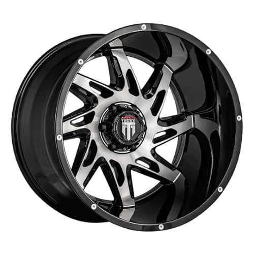 American Truxx AT183 Spyder Black/Machined (AT183-22436BM-76)