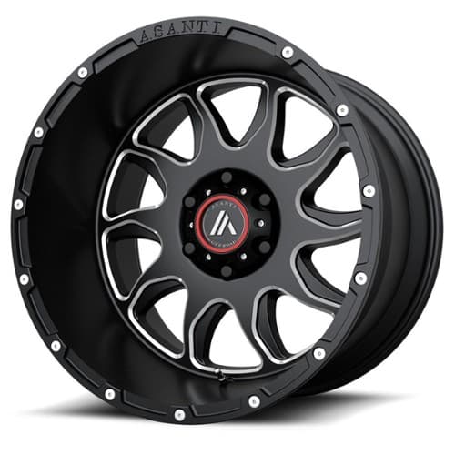 Asanti AB810 Ballistic 20x12 5x127 -44 ET 72.56 CB Gloss Black Milled (AB810-20125044NGM)