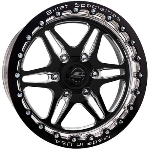 Billet Specialties Lonestar 6 LT Single Bead Lock 17x8 -50 to 55 ET 73 CB Black (AMCB46SB780)