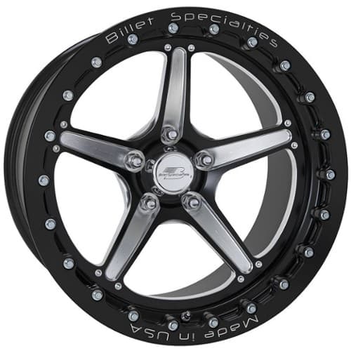 Billet Specialties Street Lite Single Bead Lock 15x12 25 ET 73 CB Black (BRSB35127375N)