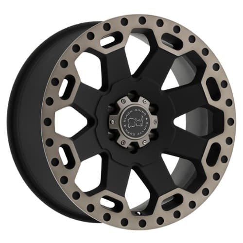 Black Rhino Warlord Matte Black with Machined Dark Tint Lip (1780WAR305127M71)