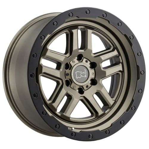 Black Rhino Barstow 17x8 5x127 30 ET 71.6 CB Matte Bronze with Matte Black Lip Ring (1780BTW305127Z71)
