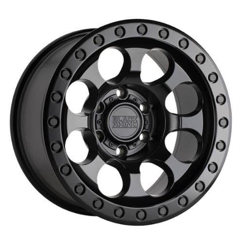 Black Rhino Riot 17x8.5 8x165.1 -38 ET 125.1 CB Matte Black w/ Black Bolts RF (1785RIT-88165M25)