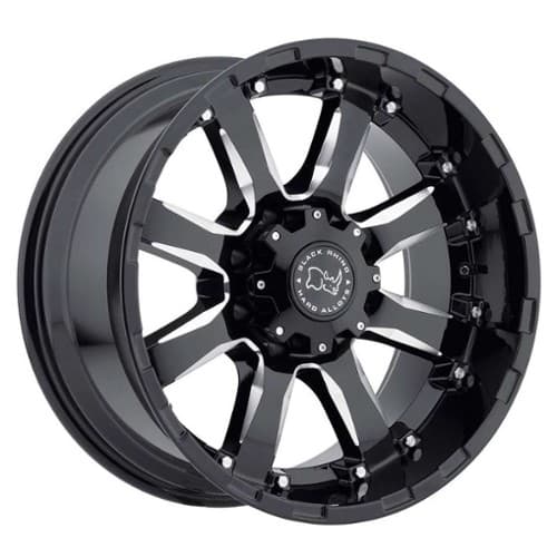 Black Rhino Sierra Gloss black with Milled Spokes (1790SRA-25127B78)