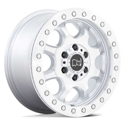 Black Rhino Venture Beadlock Gloss Silver w/Machined Face (1780VTR386130S84)