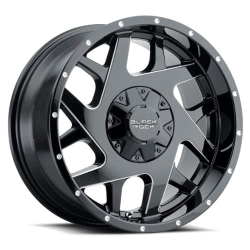 Black Rock Fury II 935B Gloss Black with Milled Edges (1722400731)
