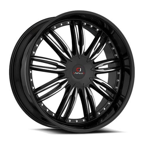 Cavallo CLV-54 22x9.5 6x135/6x139.7 25 ET 108 CB Gloss Black Machined (CLV54229561351397+25BM)