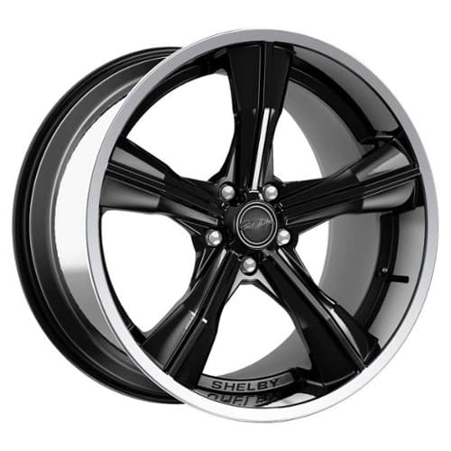 Carroll Shelby CS 11 20x11 5x114.3 50 ET 70.7 CB Black w/Polished Lip (CS11-211555-B)
