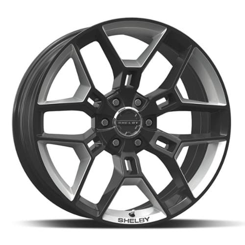 Carroll Shelby CS 45 20x9 6x135 12 ET 87.1 CB Black w/Hyper Silver Inserts (CS45-295512-BS)
