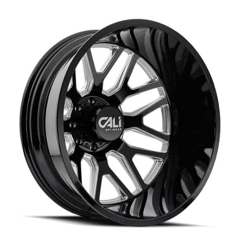 Cali Off-Road Invader Dually Rear 9115D Gloss Black/Milled Spokes (9115D-22881BMR232)