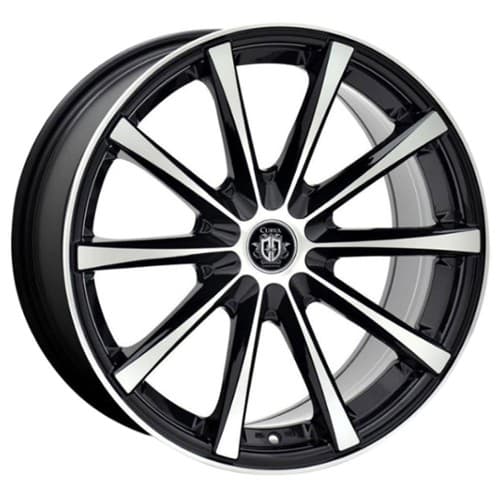 Curva C10N 20x8.5 5x112 38 ET 73.1 CB Black with Machined Face (C018-20851123873BMF)