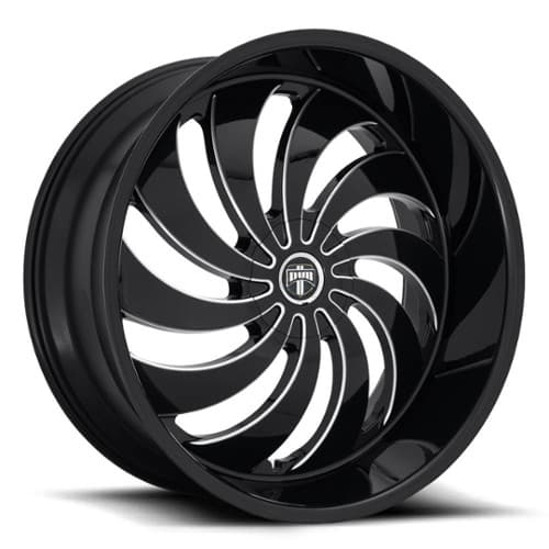 Dub Cojones (S242) 24x10 5x120.65/5x127 5 ET 78.1 CB Gloss Black & Milled (S242240008+05)