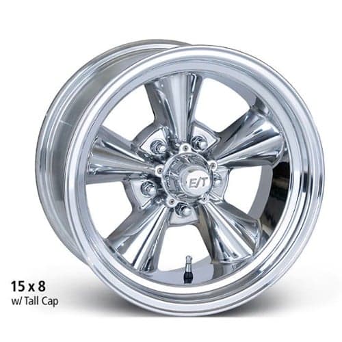 E-T Wheels Classic V 16x7 -25 to 0 ET 73 CB Polished (custv1607p2)