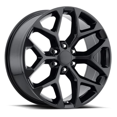 Factory Reproductions FR 59 Chevy Snowflake 22x9 6x139.7 24 ET 78.1 CB Gloss Black (59290246502)