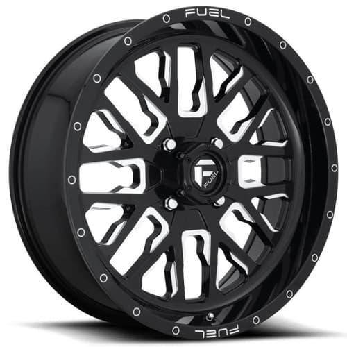 Fuel UTV Stroke D611 Gloss Black / Milled (D6111870A644)