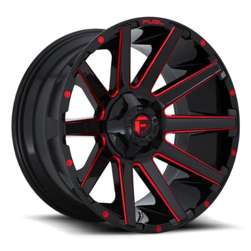 Fuel Contra D643 20x10 6x135/6x139.7 -19 ET 106.1 CB Gloss Black with Candy Red (D64320009846)