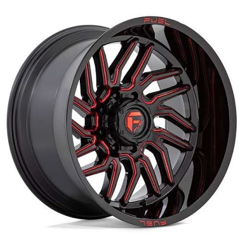 Fuel D808 Hurricane 20x9 6x135 1 ET 87.1 CB Gloss Black Milled Red Tint (D80820908950)