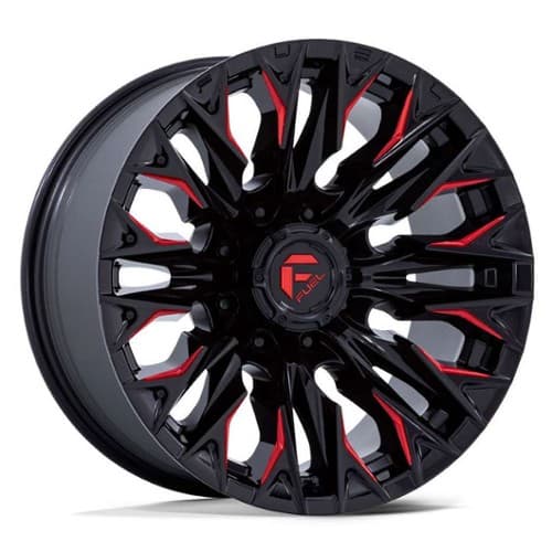 Fuel Flame 8 D823 Gloss Black Milled With Candy Red (D82320001847)