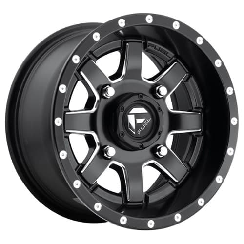 Fuel UTV Maverick D538 24x7 4x156 13 ET 132 CB Matte Black Milled (D5382470A544)