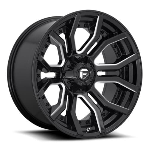 Fuel D711 Rage 22x10 6x135/6x139.7 -18 ET 106.1 CB Gloss Black Milled (D71122009847)