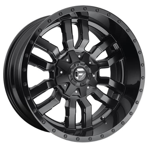 Fuel Sledge D596 Matte Black with Gloss Black Lip (D59617902645)