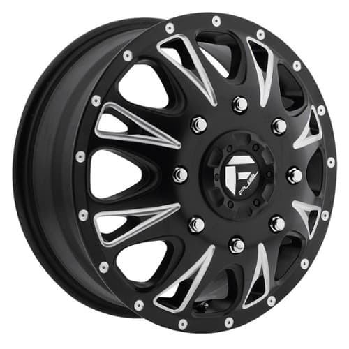 Fuel Throttle D513 Front Matte Black & Milled (D513176582F)