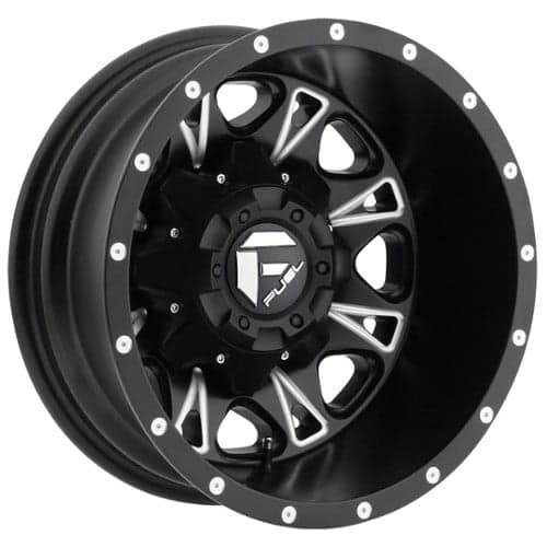 Fuel Throttle D513 Rear 17x6.5 8x200 -140 ET 142 CB Matte Black & Milled (D513176592R)