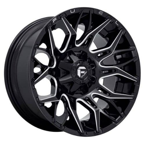 Fuel Twitch D769 22x10 8x165.1 -18 ET 125.2 CB Glossy Black Milled (D76922008247)