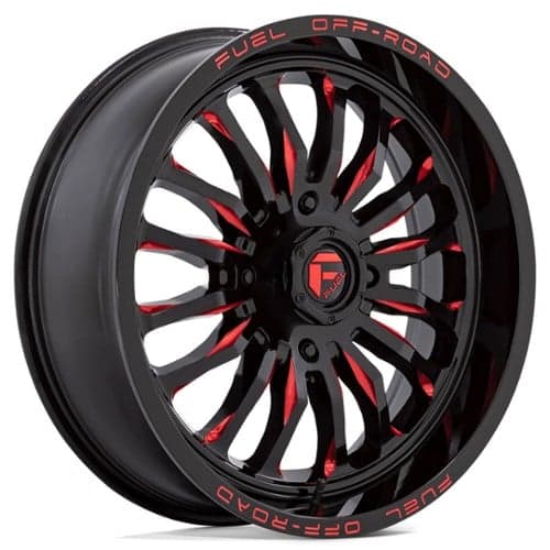Fuel UTV D822 Arc Gloss Black Milled w/Red Tint (D8221870A644)
