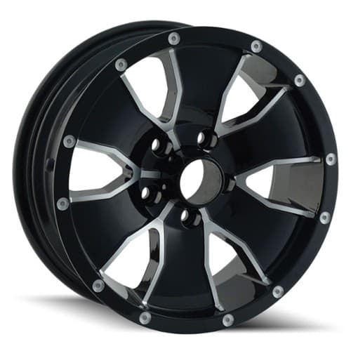 Ion Alloy 14 Trailer 15x6 6x139.7 0 ET 108 CB Black W/Machined Face (14-5683B)