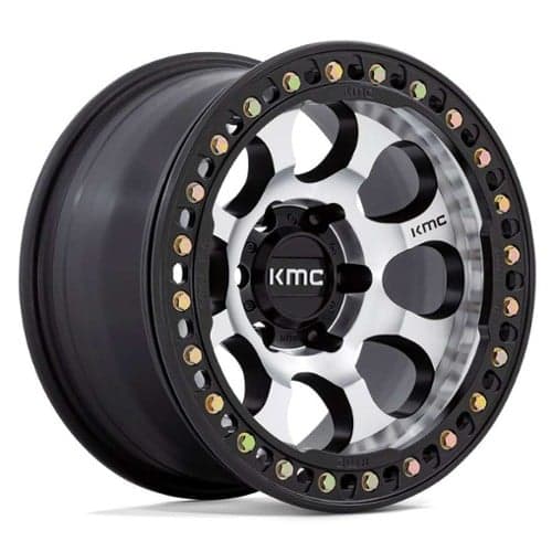 KMC KM237 Riot Beadlock Machined Face w/Satin Black Ring (KM237DB17855000)